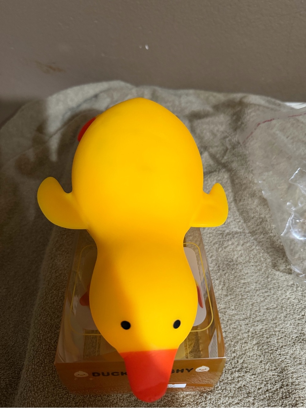 Yellow Rubber Duck Bath Toy with Orange Beak